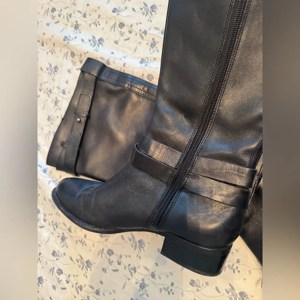 Franco Sarto Black Leather Boots - Picture 8 of 12